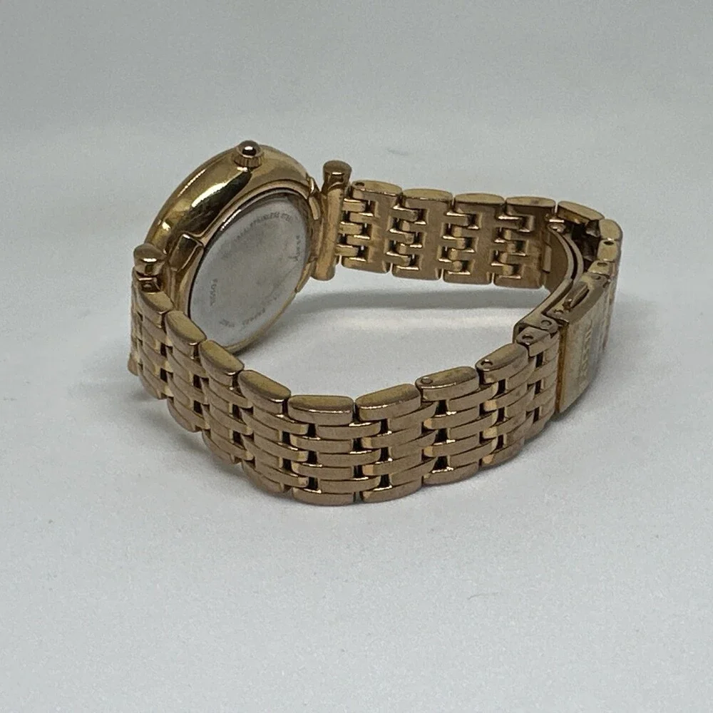 Fossil Carlie ES4429 Womens Gold Stainless Steel Analog Dial Quartz Watch HME729